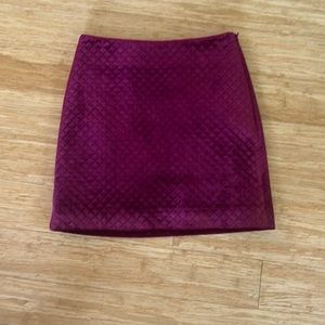 Maroon velvet skirt